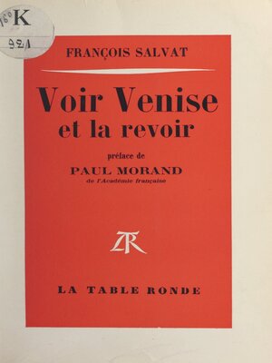 cover image of Voir Venise et la revoir